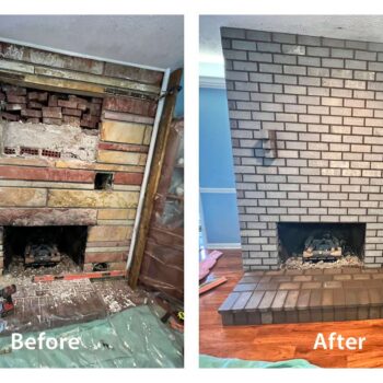 Fireplace Before And After